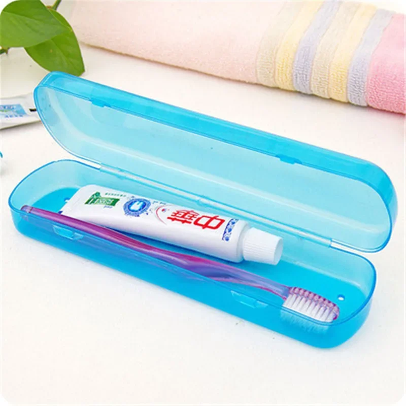 Travel Portable Toothbrush Box Candy Color Bathroom Toothpaste Holder Storage Case Box Organizer Travel Toiletries Storage Boxs