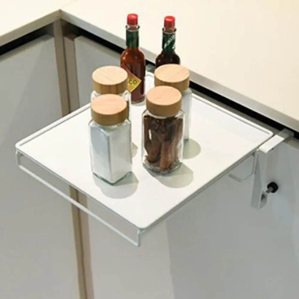 

Carbon Steel Countertop Extender No Drill Wall Mounted Cabinet Door Organizer Anti Slip Edge with Towel Rack