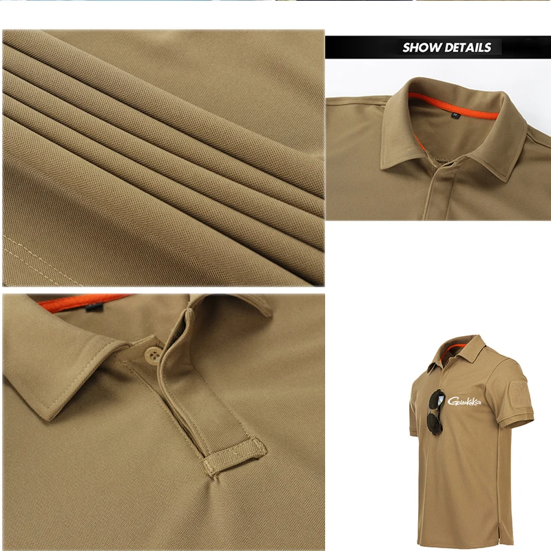 Traje pesca secado rápido hombre – camiseta táctica pantalones bolsillos - imagen 5