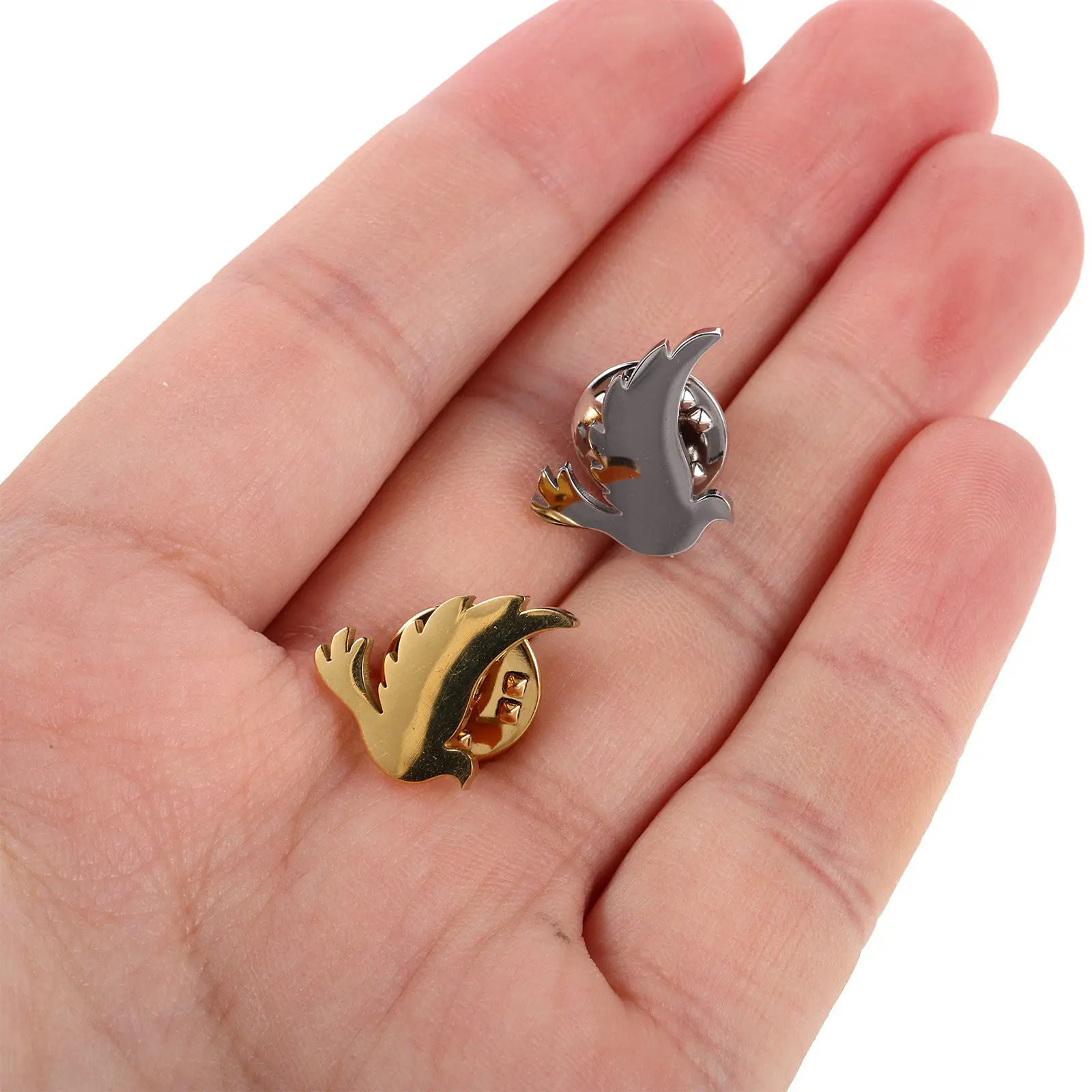 Lot de 2 Broches Colombe de la Paix en Alliage, Épingles de Revers au Design Minimaliste d'Oiseau, Bijoux Symbole de Paix pour Événements, Cadeau Caritatif, Broche Animale