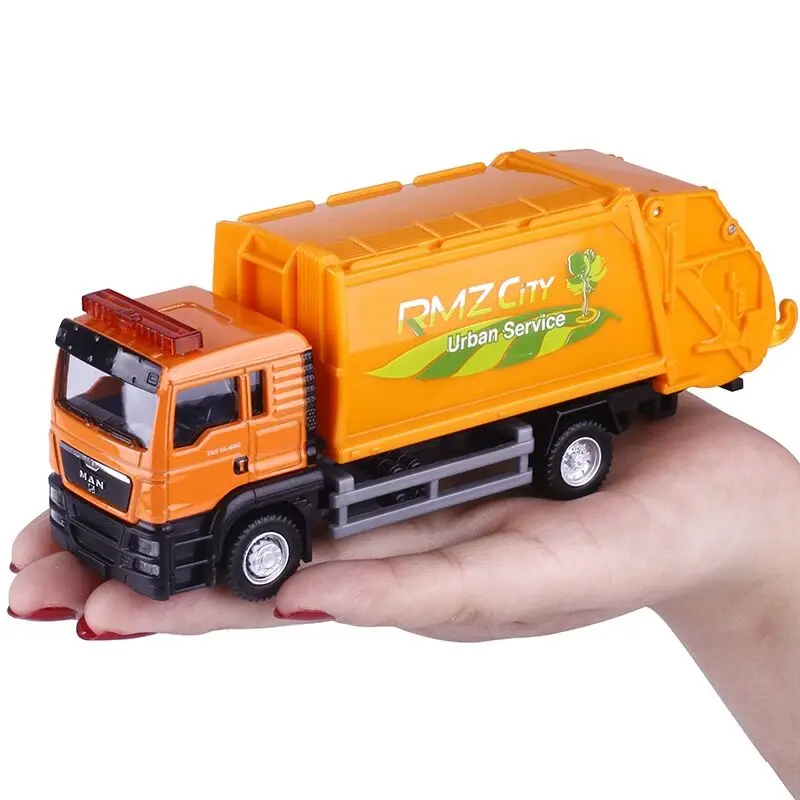 MAN Fire Engine Cement Mixer Garbage Truck RMZ City 1:64 Alloy Car Model Simulation Diecast & Toy Vehicles Gifts For Children - view 4