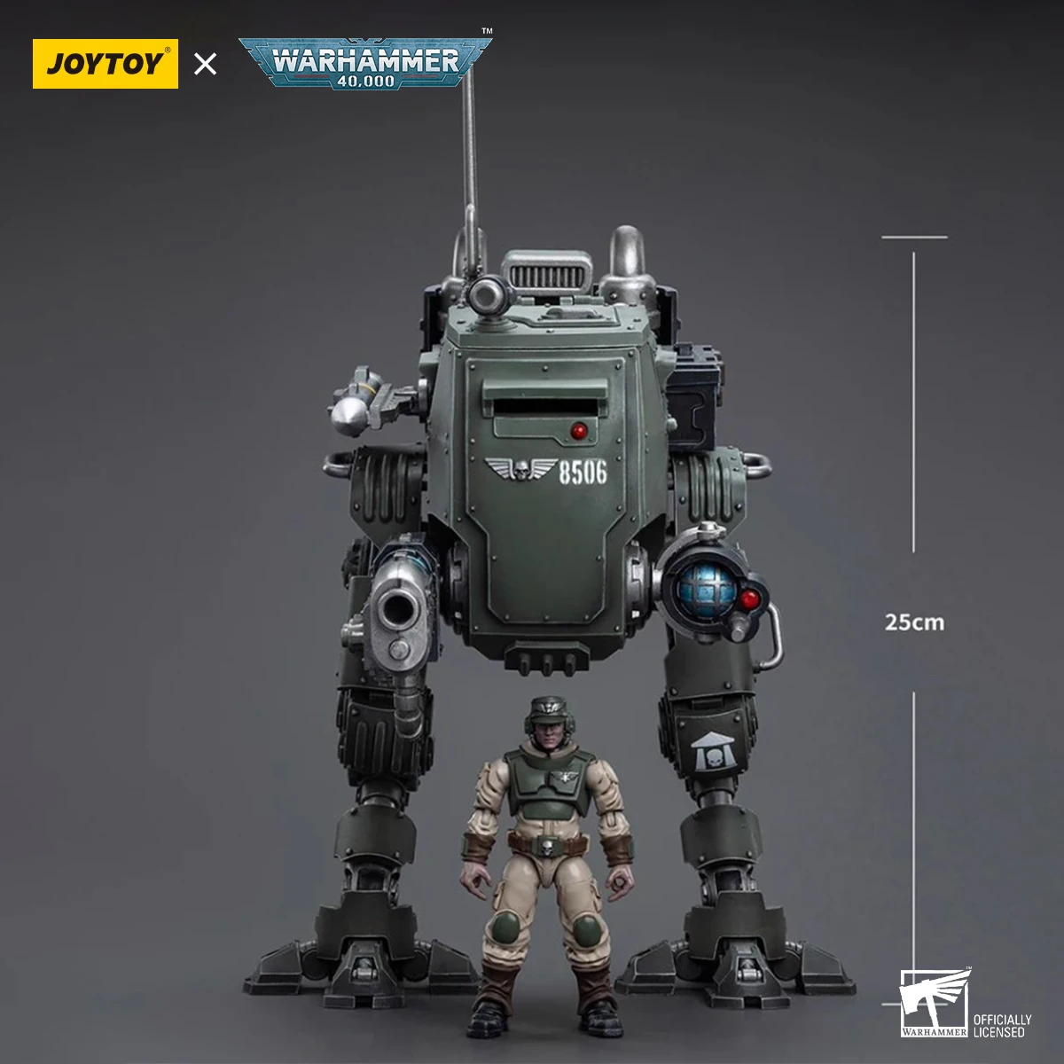 JOYTOY Warhammer 40K Action Figure Astra Militarum Cadian Gepantserde Sentinel Beeldje Gepantserde Sentinel Gewrichten Beweegbare Figuur Speelgoed