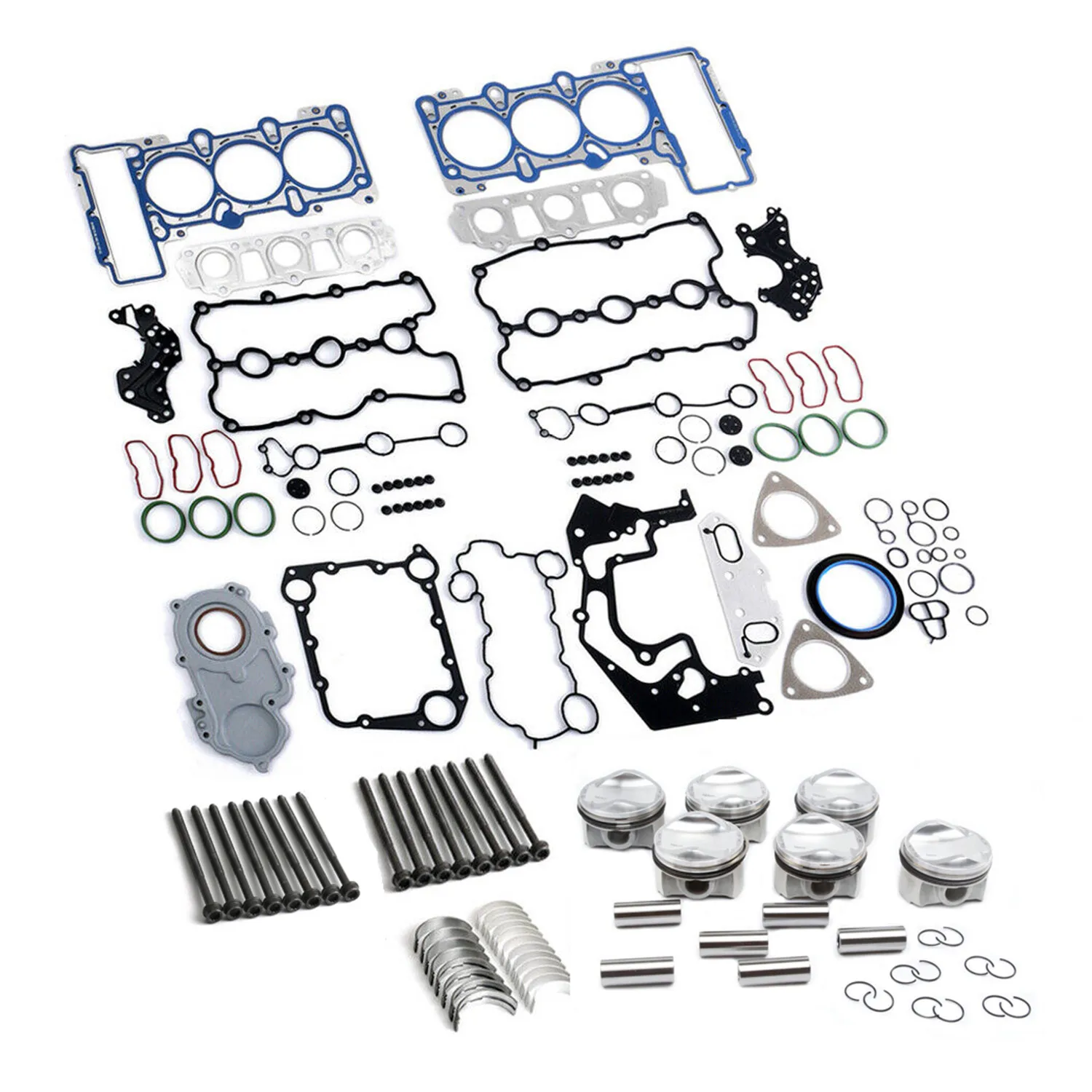 Engine Piston Gaskets Overhaul Rebuild Kit For Audi A4 A5 A6 A7 A8 S4 S5 SQ5 Q5 Q7 06E105561AC 06E105591AC 06E105561AB Car Parts