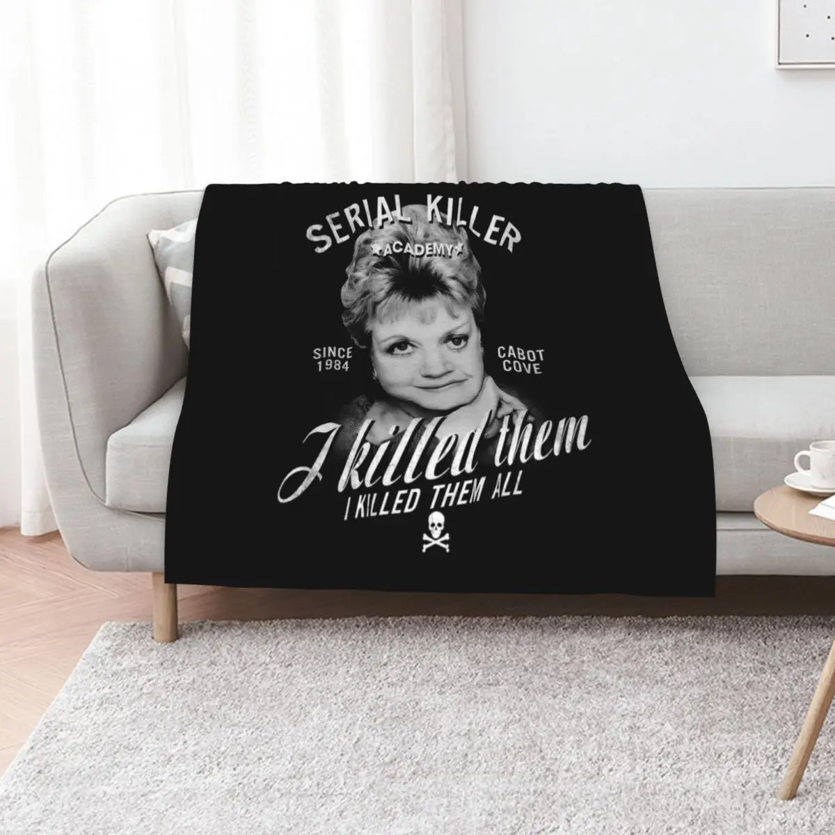 

Vintage Jessica Fletcher I Killed Them I Killed Them All Throw Blanket Decorative Beds Multi-Purpose Hairys Flannel Blankets