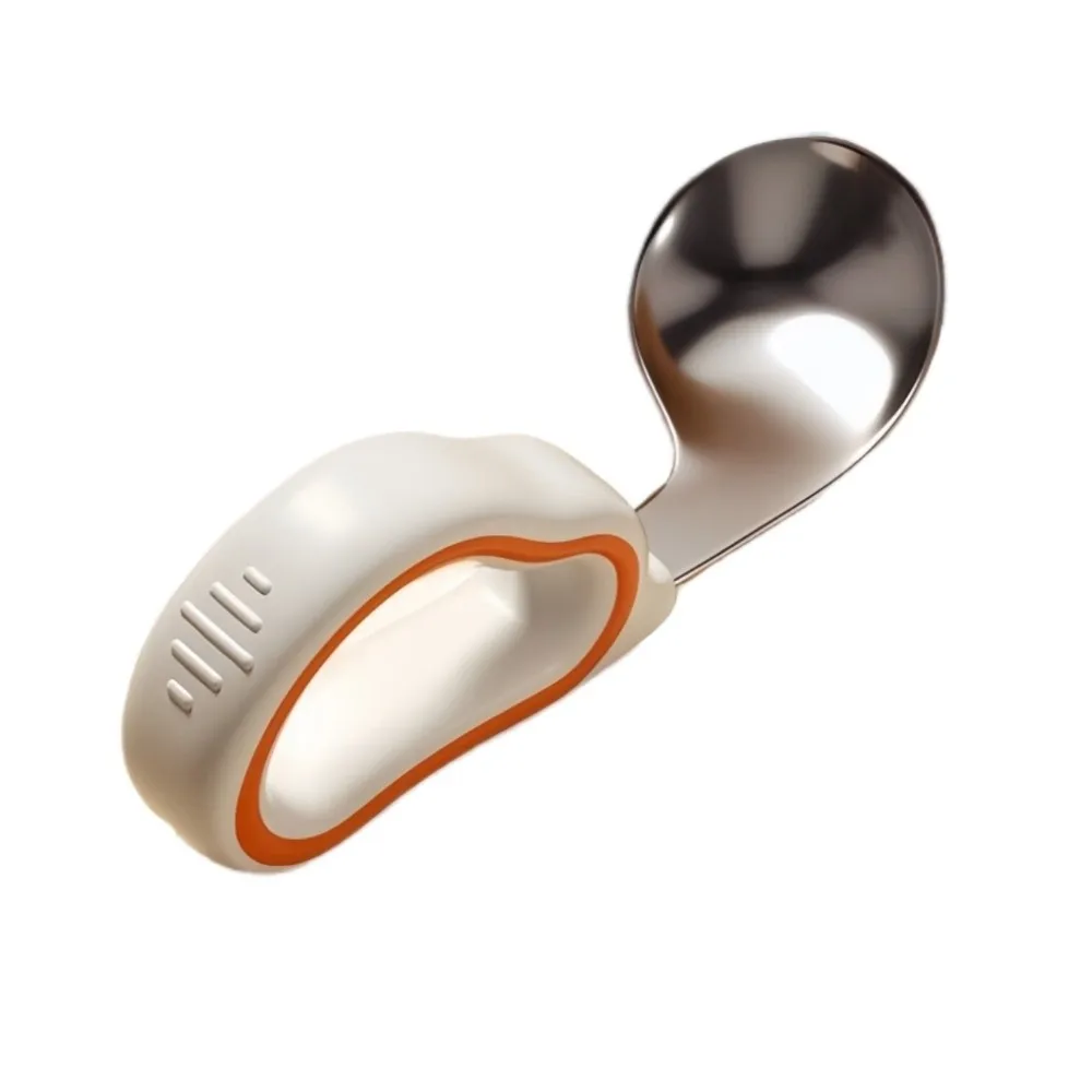 Silikonowy zestaw widelców i łyżek dla niemowląt do samodzielnego karmienia z pojemnikiem do przechowywania, sztućce dla dzieci ze stali nierdzewnej 316 z krótką rączką, naczynia stołowe dla dzieci.