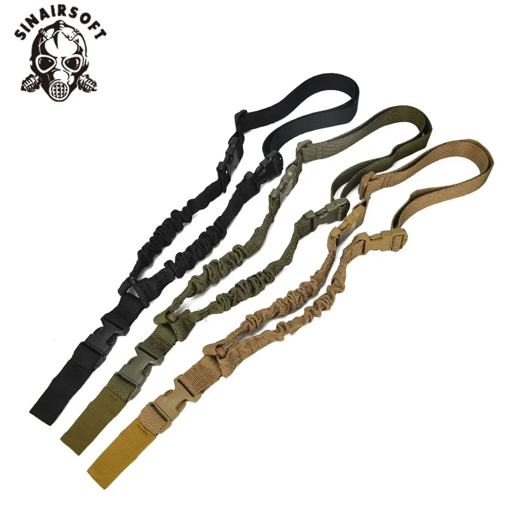 

SINAIRSOFT Adjustable Tactical Shoulder Sling Strap With Metal Buckle Elastic Bungee Cord For Bag Camera Outdoor Hunting Gear