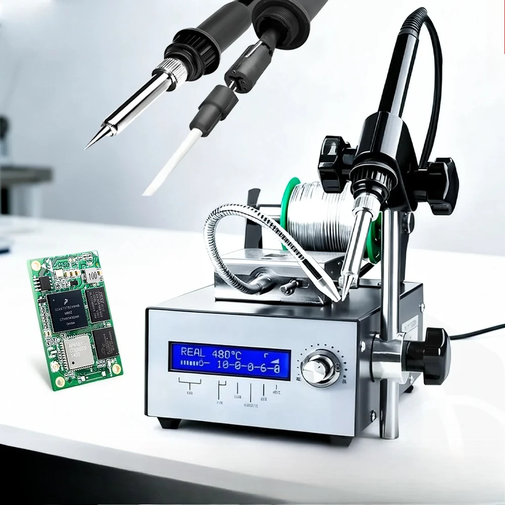 New Semi-automatic Foot-operated Solder Machine 75w Soldering Station Electric Welding Iron LED Digital Soldering Iron