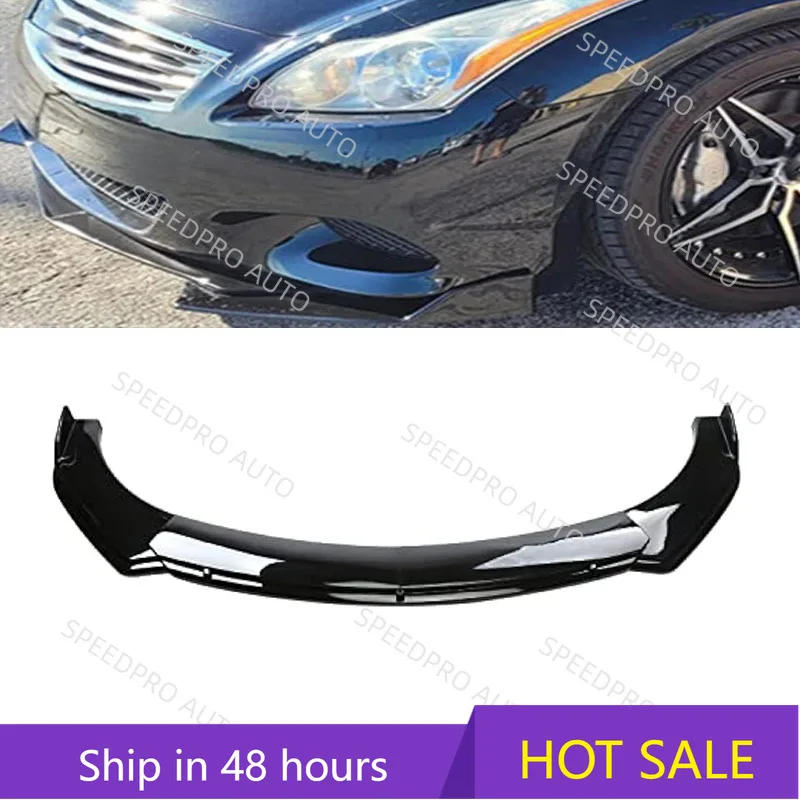 

Накладка на передний бампер (сплиттер) для INFINITI G25 G37 Q50 Q60, глянцевый черный, комплект обвеса, диффузор