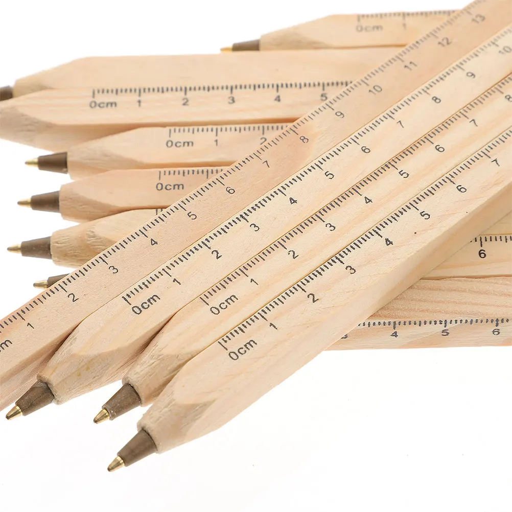 

8 шт., однотонная тематическая ручка для приключений, шариковая ручка, линейка, квадратный дизайн, гладкие деревянные перьевые ручки для письма, офисная школа