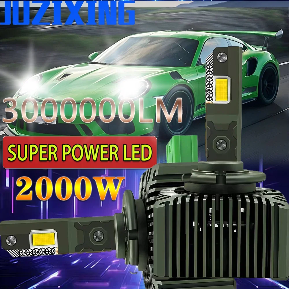 JUZIXING 2000W D1S D3S 1:1 Car Lamp 3000000LM Super Bright Xenon Light Plug&Play 12V 6500K Automotive Super Bright LED Bulb