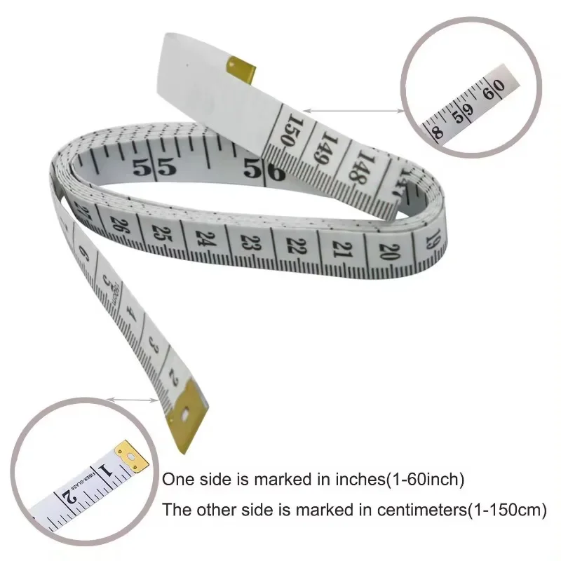 Sewing Tailor Tape Body Measuring Measure Soft Ruler Dressmaking Double-sided Scale 60 Inch