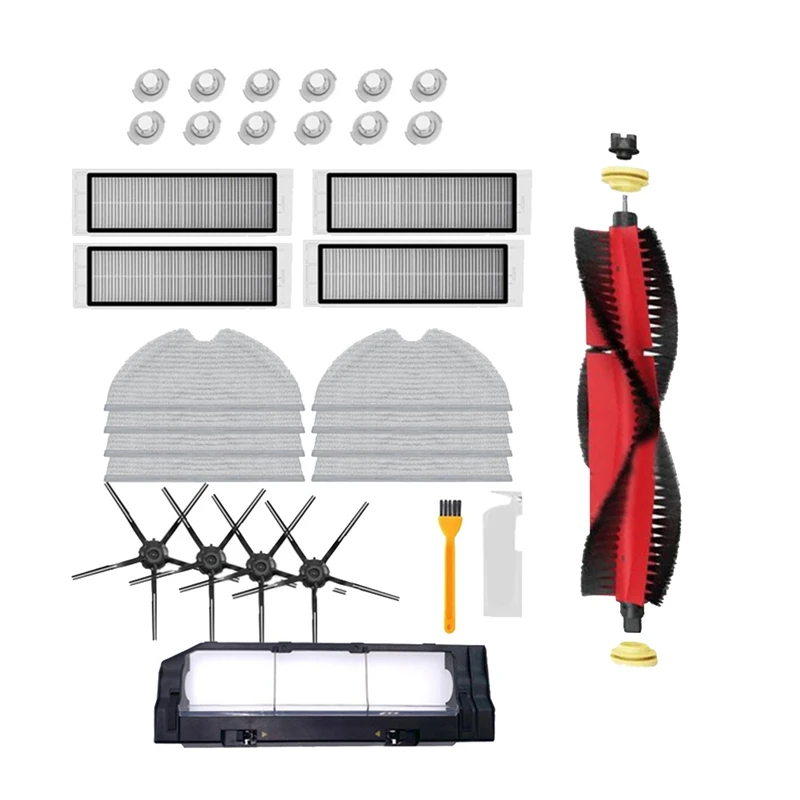 หลักแปรงด้านข้าง HEPA FILTER Mop อะไหล่ทดแทนสําหรับ Xiaomi Roborock S5 MAX S50 S55 S5 S6 S6 Maxv S6 PURE E4 E5 หุ่นยนต์