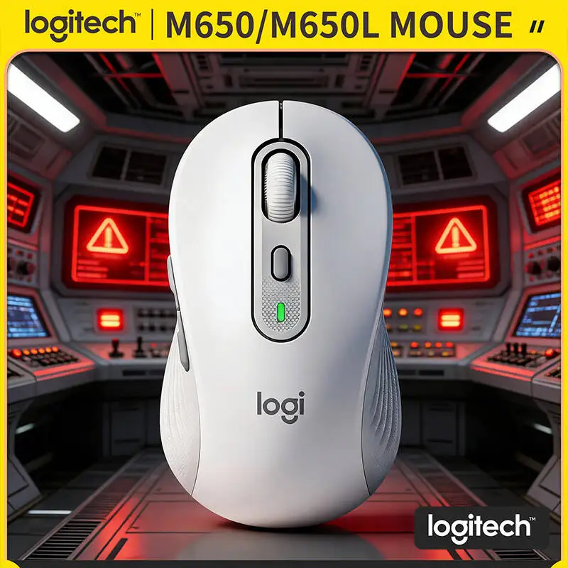 

Logitech M650/M650L Ergonomic Mouse - Dual Connectivity, Rubber Grips, 4000 DPI Sensor, 24-Month Battery, Silent Clicks