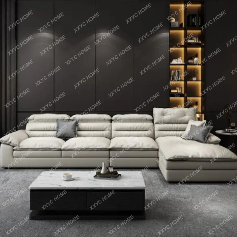 

ML Fabric sofa modern simple living room small apartment corner princess technology cloth sofa