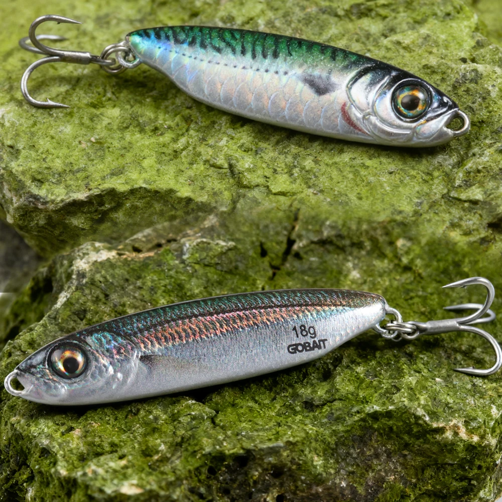 GOBAIT Metall-Jig-Köder 10g 18g Löffel 3D-Auge Dreifachhaken Swimbait Pesca Sinkender Pencil Spinnerbait Angelzubehör Künstlicher Köder – Detail 7