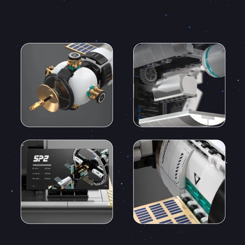モーターモデルビルディングブロックセット付きテクニカルスペース説明、シティスペース2221個ビルディングブロックギフト男の子大人用