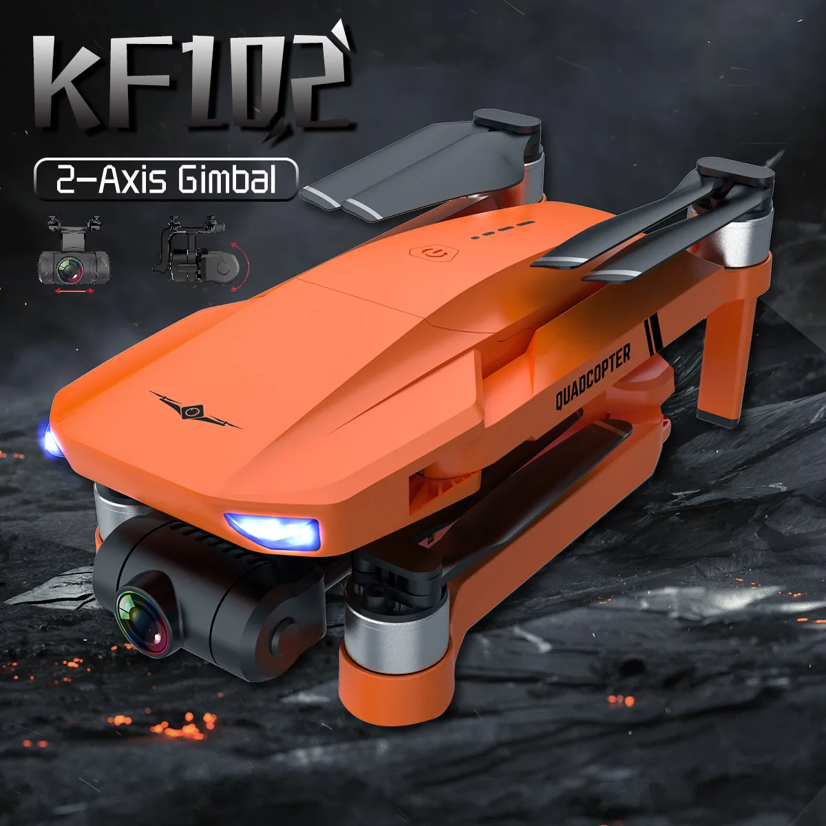 

KF102 4K GPS Дрон Двойная HD-камера 2-осевой подвес WIFI FPV Складной квадрокоптер Аэрофотосъемка Идеальный подарок для энтузиастов