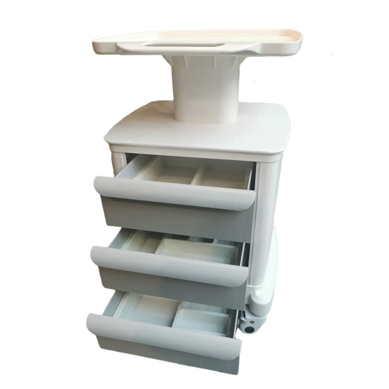 

Factory Made Rolling Stand Four Wheels Por Machine Hotsales 2022 Salon Plastic Trolley for Device