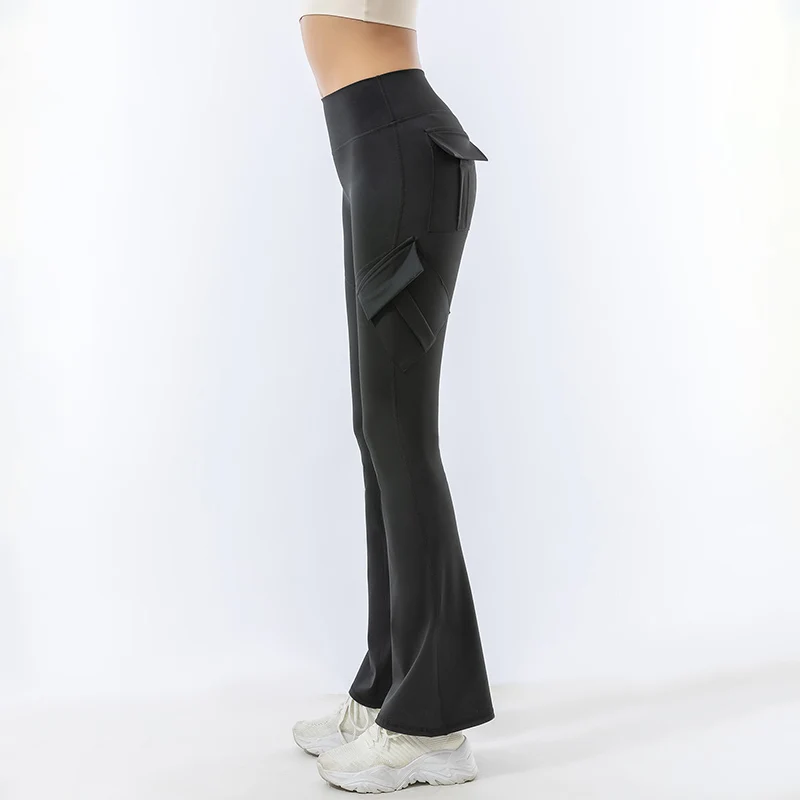 تمتد التدريب اليوغا السراويل النساء موضة المعطي جيوب تشغيل سروال ركوب الدراجات المرأة مثير سليم صالح البطن التحكم متوهج بنطلون