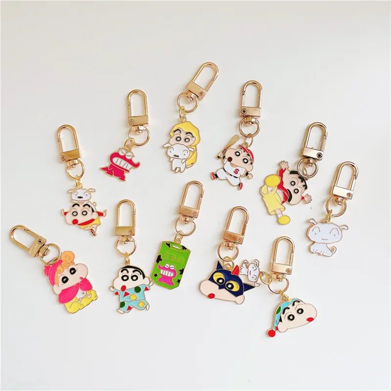 

Hot New Crayon Shin Chan Keychain Japan Comic Peripheral Cute Kawaii Bag Pendant Jewelry Accessories Gift for Boys and Girls