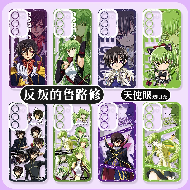 حافظة لهاتف سامسونج جالاكسي S25 الترا بلس S24 S23 S22 S21 FE A56 A36 Lelouch Lamperouge CC غطاء هاتف أنيمي