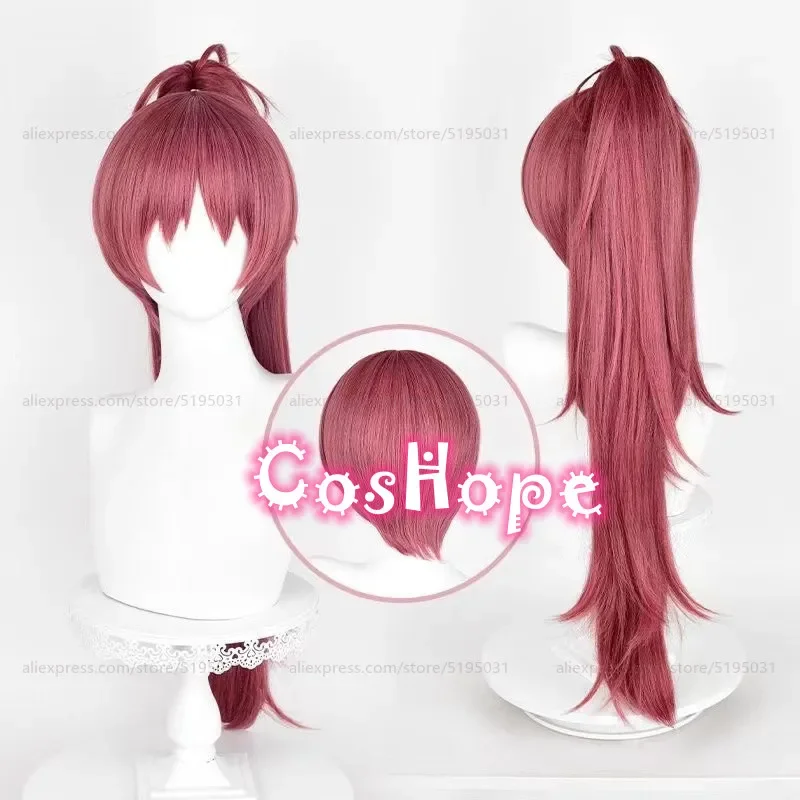 Sakura kyouko cosplay wig rose red wig anime cosplay wigs heat resistant synthetic wigs