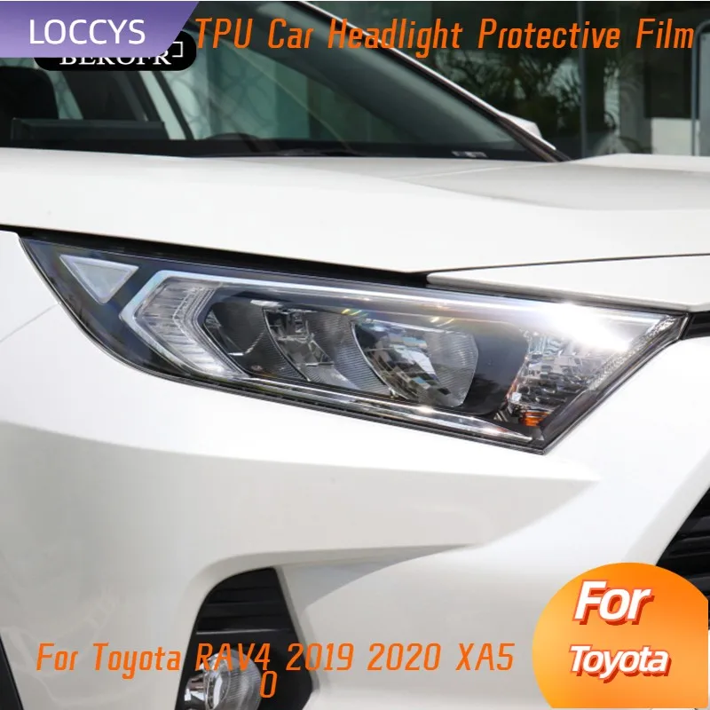 

For Toyota RAV4 2019 2020 XA50 Car Headlight Tint Black Protective Film Protection Transparent TPU Sticker Accessories