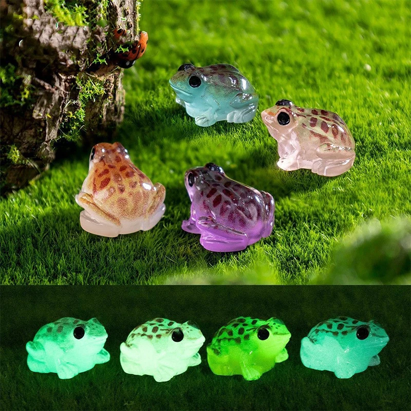 30Pcs New Product Micro Landscape Creative Night Light Frog Toad Landscape Decoration Accessories Small Ornaments