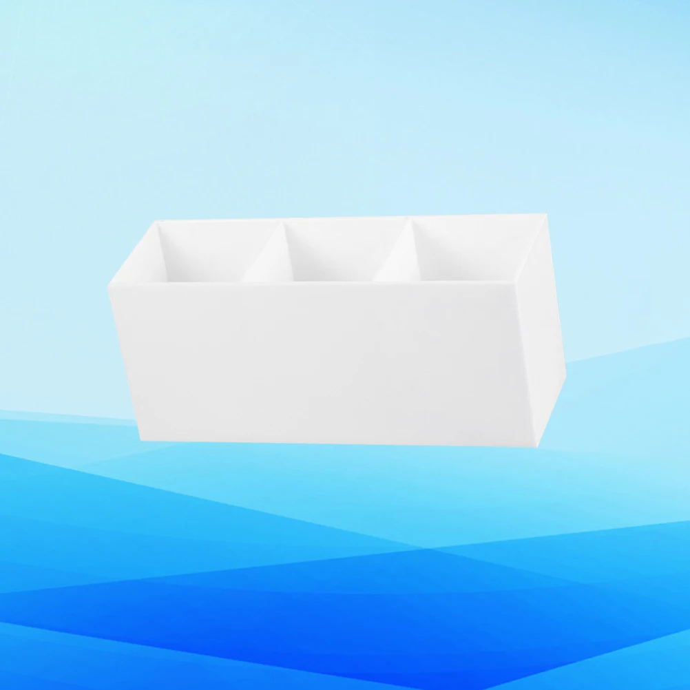 3-Gitter-Aufbewahrungsbehälter für Make-up-Pinsel, Augenbrauenstift, Desktop-Organizer, langlebiger Kunststoff, Handwerk, Bürobedarf, Schmuckhalter