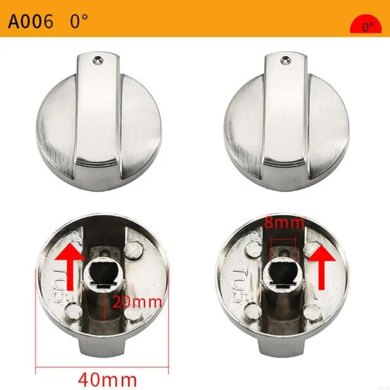 W91B 4Pcs Stove Cooker Knob Burners Control Knob Heavy Duty Metal Cooktop Control Knob for Cookware, Gas Stove, Ovens