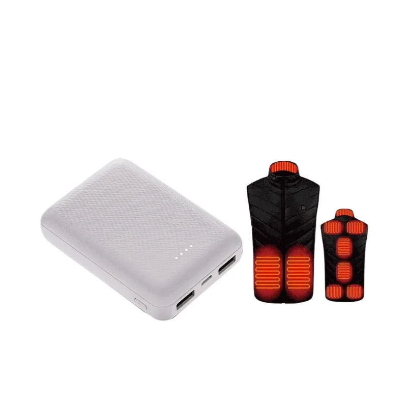 7000-20000mAh Power Bank USB Charger Lithium Polymer Battery for Mini 5V Heated Clothing Heating Vest Jacket Scarf Sock Glove