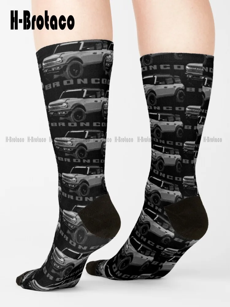 2021 For Bronco 4 Door Socks Sport Socks For Men Comfortable Best Girls Sports Harajuku Retro Cartoon Teen Youth Socks Casual