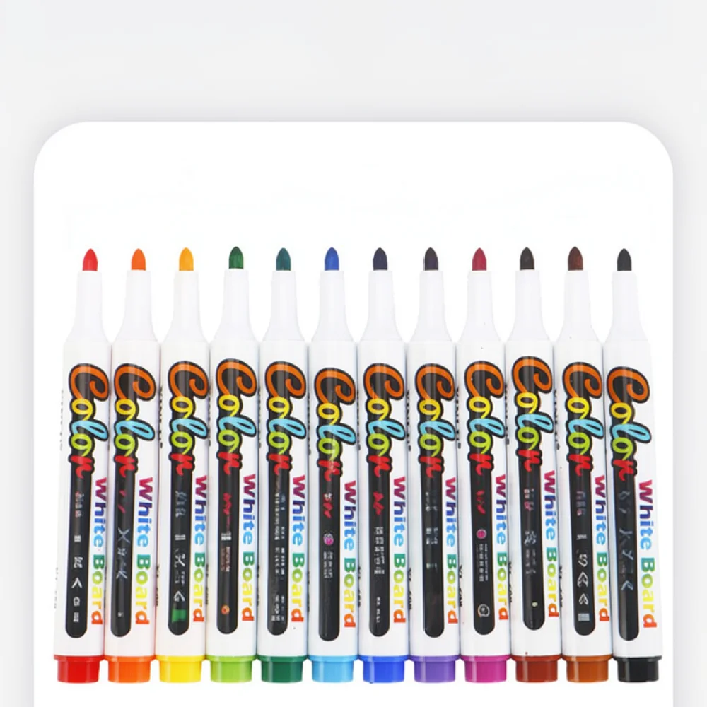 Whiteboard Marker Set - Twelve Colors Dry Erase Markers Set