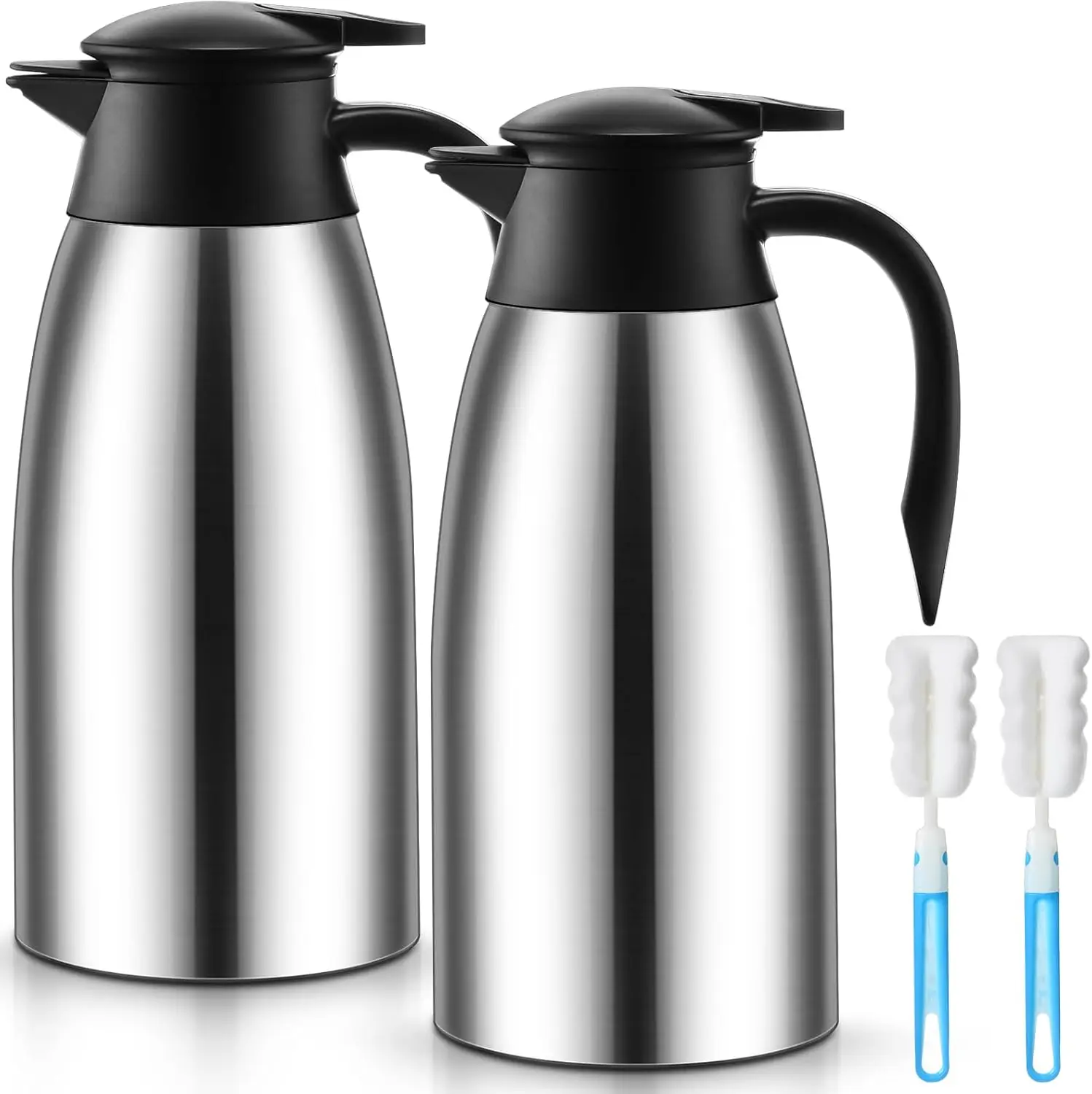 

2 Pcs Thermal Coffee Carafe Insulated Stainless Steel Coffee Carafe for Hot Liquid Vacuum Thermal Pot Creamer Pitcher