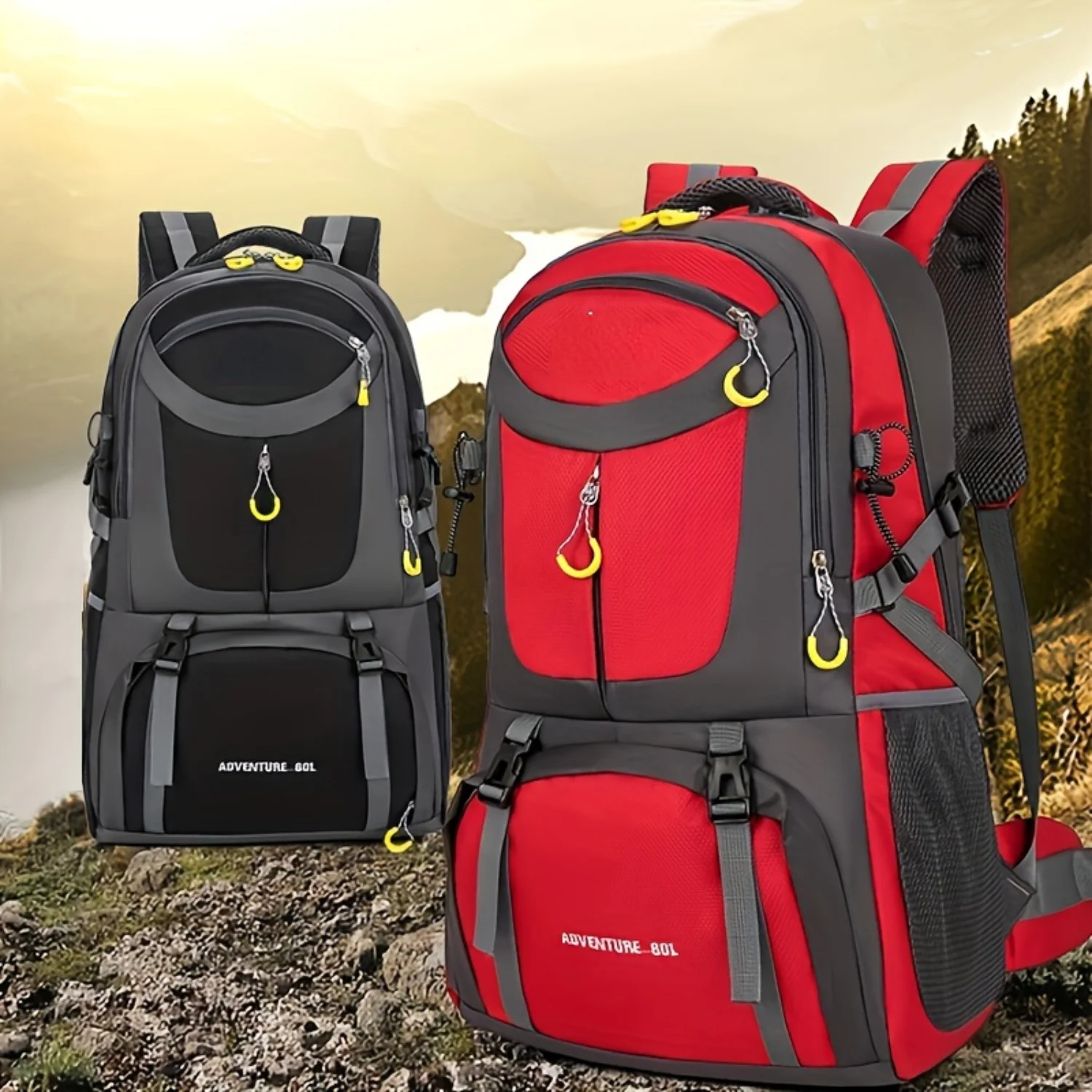 Outdoor Adventure Backpack - Large Capacity for Hiking, Cycling, Camping & Travel - Durable and Versatile!