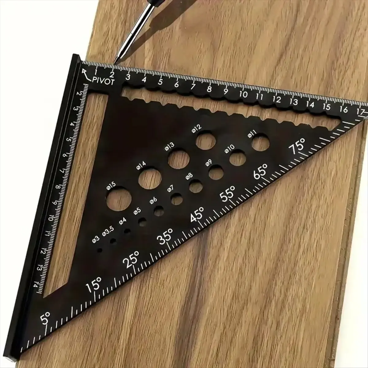 2026 B-est Triangle Ruler 7inch Aluminum Angle Protractor Speed Metric Square Measuring Ruler for Building Framing Tools Gauges