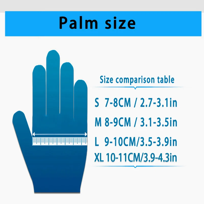 Black/Blue Disposable Pure Nitrile Gloves, Food-Grade, Waterproof, Multipurpose, Suitable for Household Cleaning and More