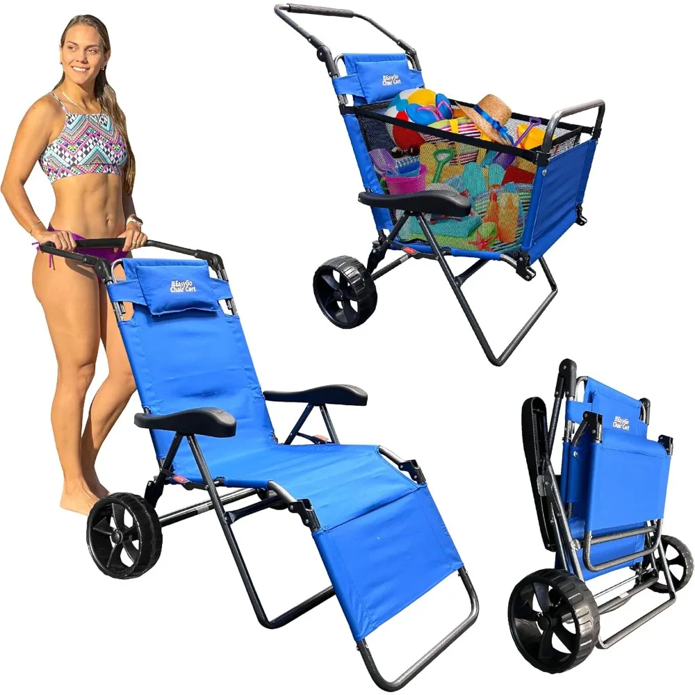 

Beach Cart Chair – 2 in 1 Turns from Beach Cart to Beach Chair