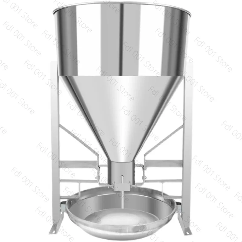 Stainless steel dry and wet automatic fattening double-sided pig trough sow pocket trough feeder size pig farm equipment