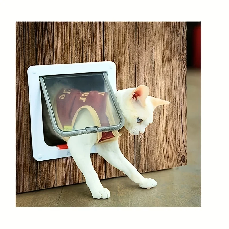 Dog Cat Flap Door With 4 Way Security Lock Flap Door For Small Dog Cats Kitten