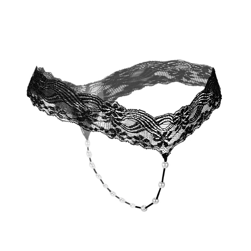 

Женское сексуальное кружевное белье: стринги, трусики-танга, прозрачное белье с бантом, украшенное милыми жемчужинами, трусики с бантом на спинке