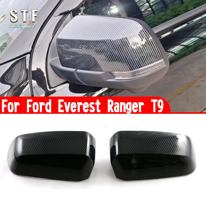 For Ford Everest Ranger T9 2023 2024 Car Accessories ABS Mirror Cover Trim Molding Stickers