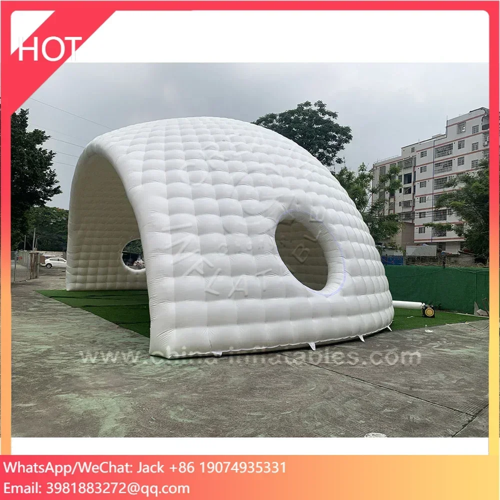 CQ Custom Make White Inflatable Wedding Tent Colorful Party Events Tent with Laser Lights