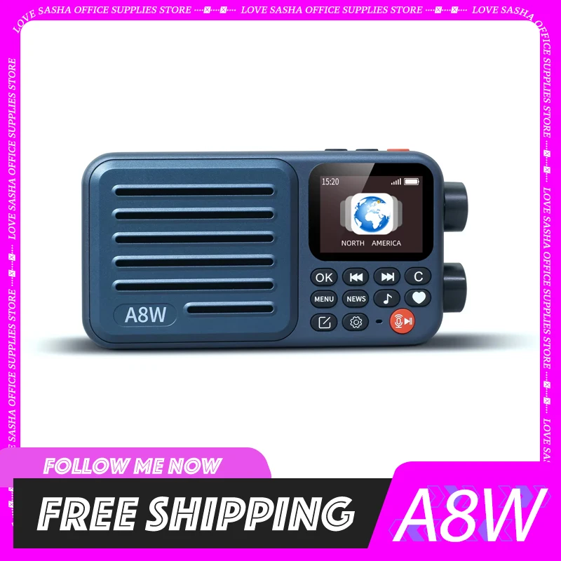 Chaoyuan A8W Radio All-Band FM Radio Card IPS Screen CHOYONG A8W Portable Outdoor Speaker Global Radio Receiver Custom Gifts