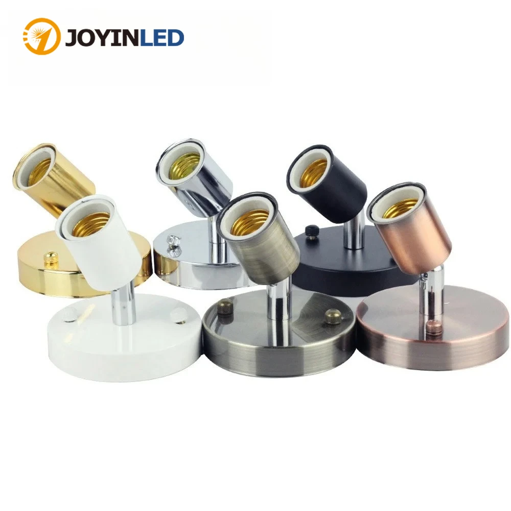 

JOYINLED 4 шт. E27 держатель для светильника черный, белый, серебристый, бронзовый, античный металлический патрон для лампы для DIY светильник, подвесной светильник