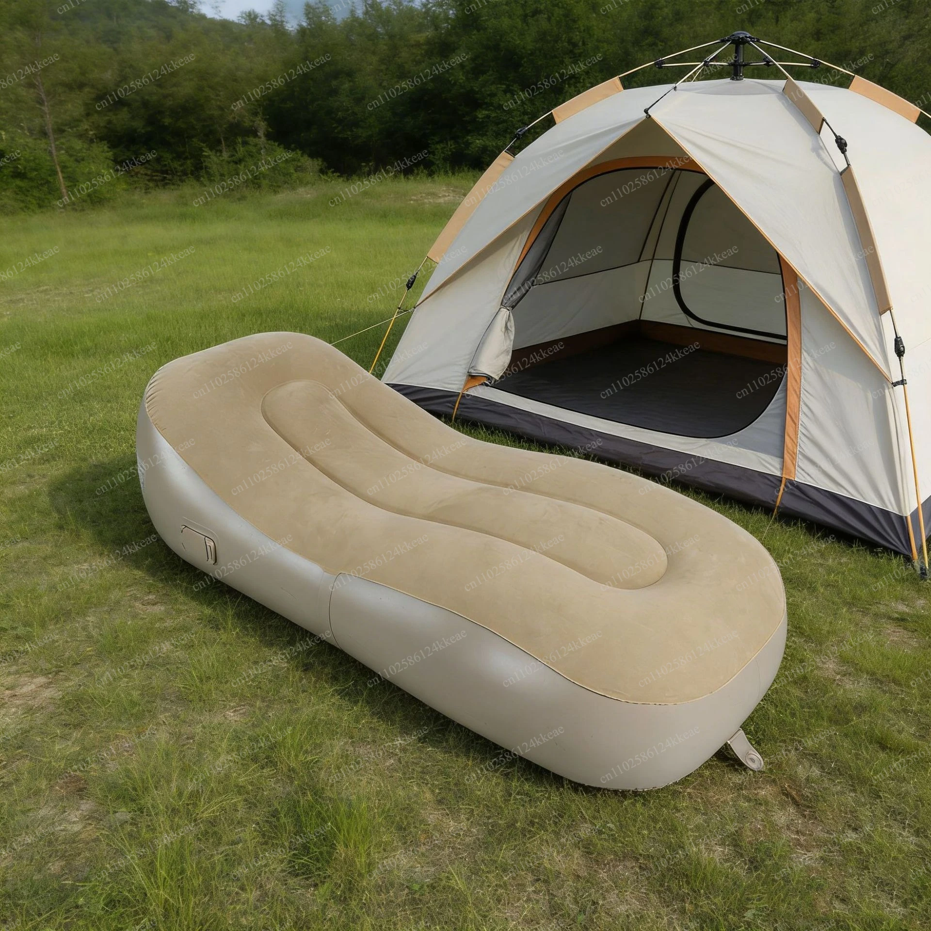 One-click automatic inflatable sofa single lunch break mattress outdoor leisure portable camping tent recliner sofa