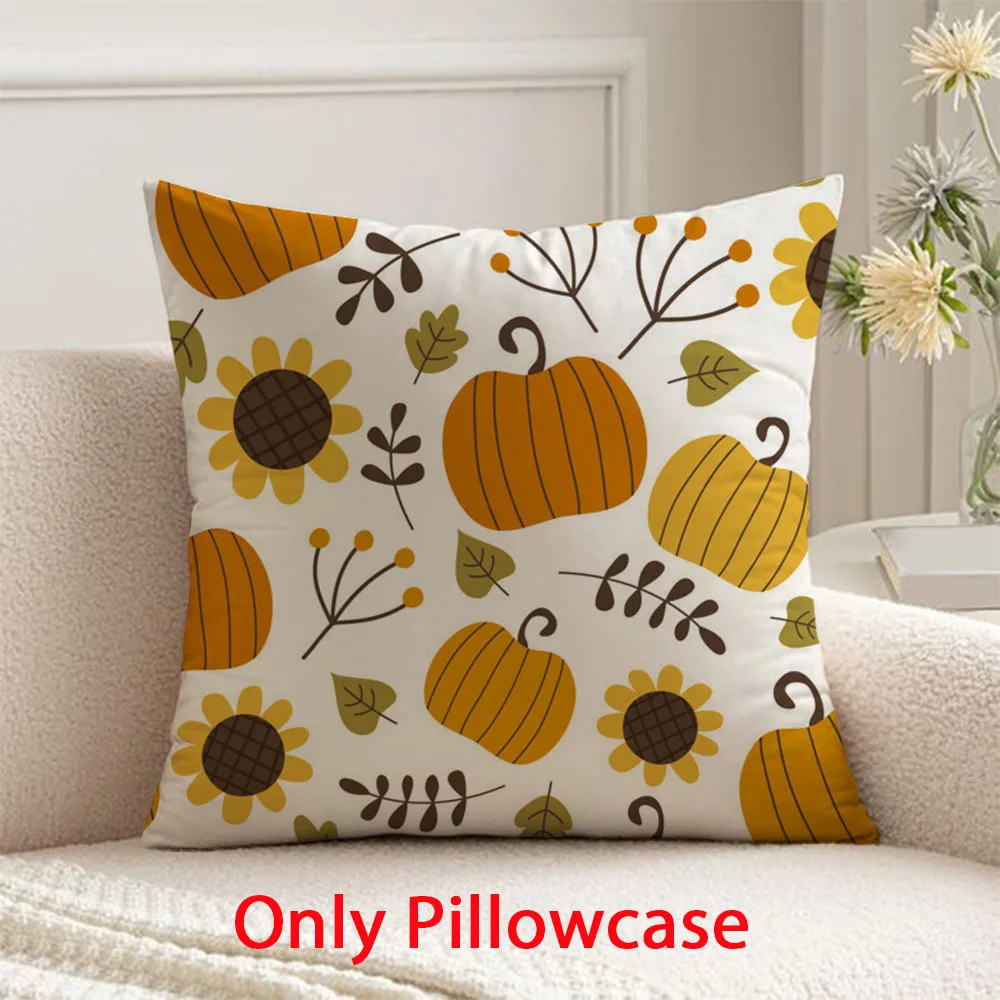 

autumn Pillow cover Pumpkin pattern decorative 45x45 cushions cover for Thanksgiving Day pillow case Harvest decorative cushions
