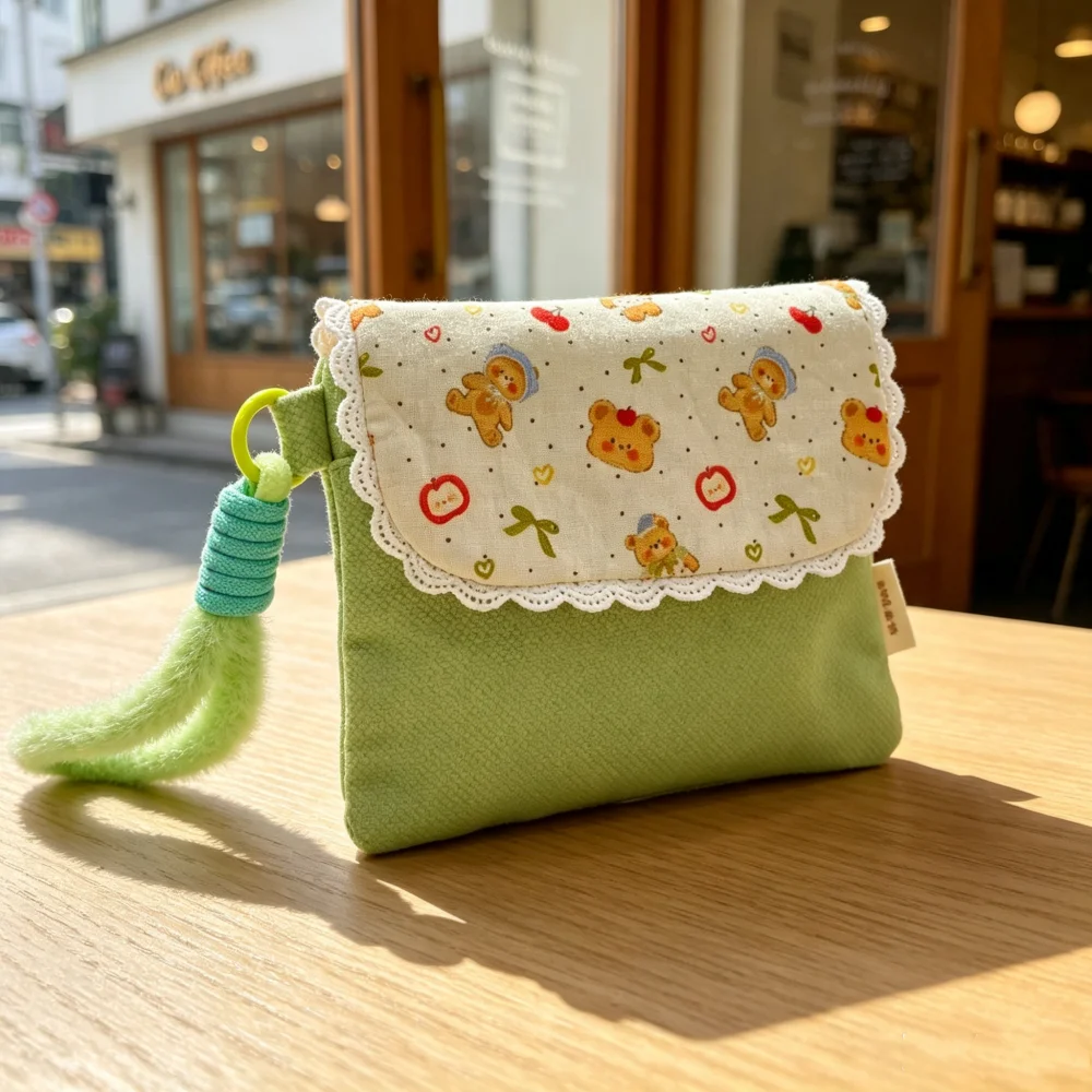 Miscellaneous bag - fresh and rural style girl's wrist bag - small wallet - storage bag for small items
