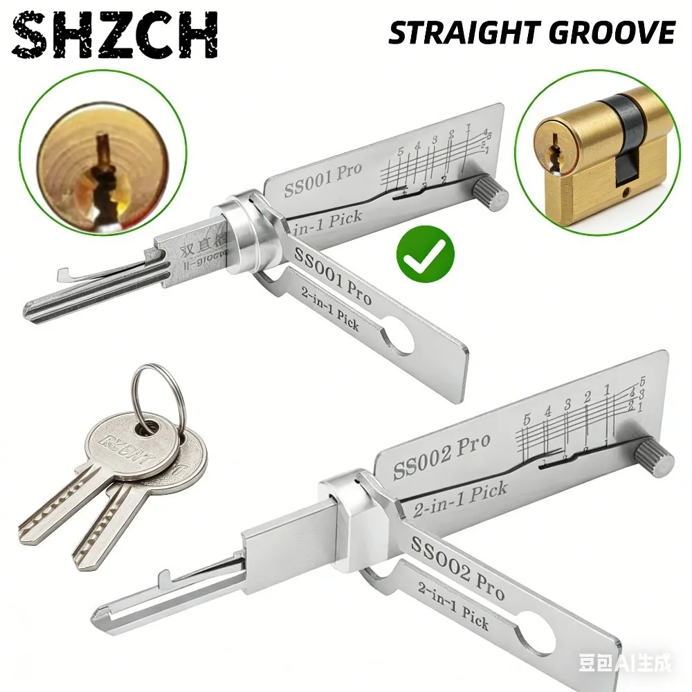 Herramienta LISHI 2 en 1: DecodificadordGanchos y PasadoresdPrecisión SS001 y SS002 PROdAlta Calidad, HerramientasdR