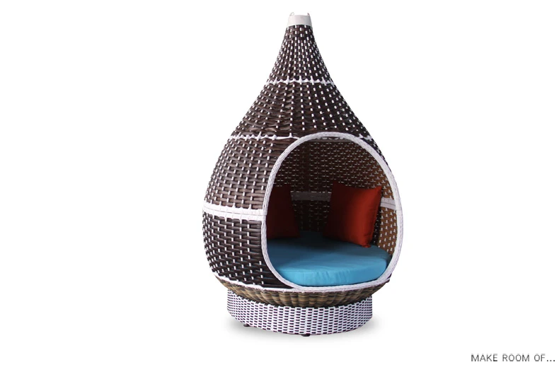 Customized Outdoor Dream Home Furniture Hotel Garden Outdoor Creative Vine Sofa Round Bed Courtyard Bird Nest Lying Bed